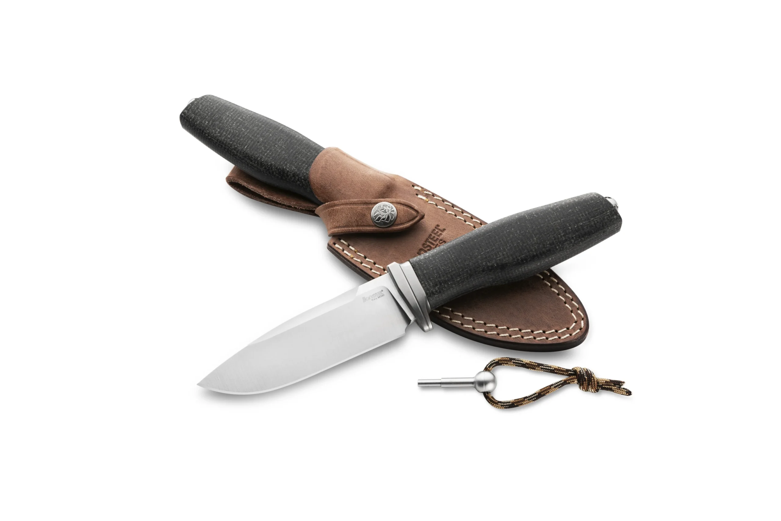 lionSTEEL ACHA Micarta 8 acha black burlap scaled lionSTEEL ACHA Micarta - Image 8