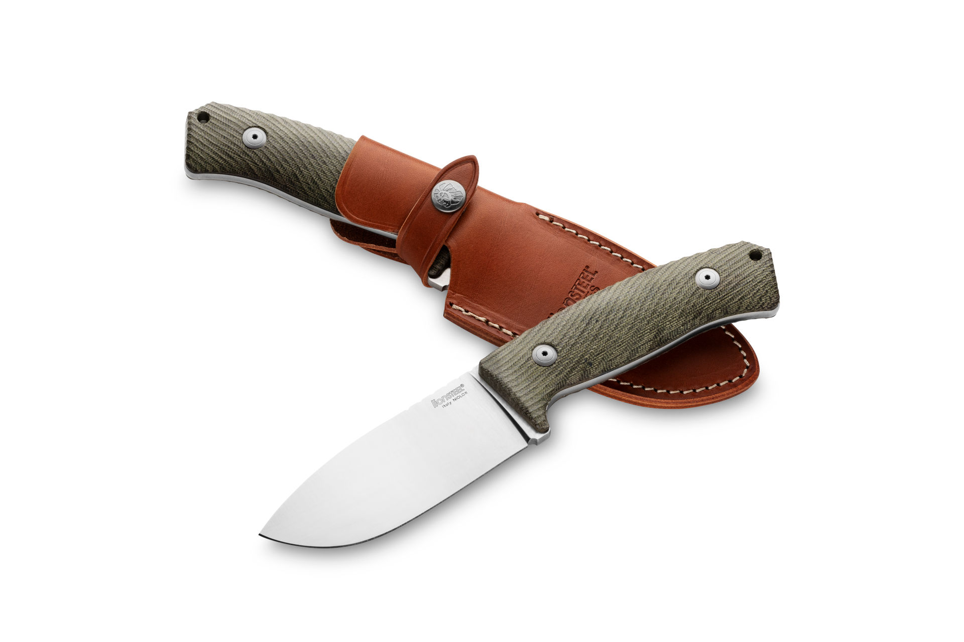 lionSTEEL M3 Micarta Green 4 m3 green canvas lionSTEEL M3 Micarta Green - Image 4